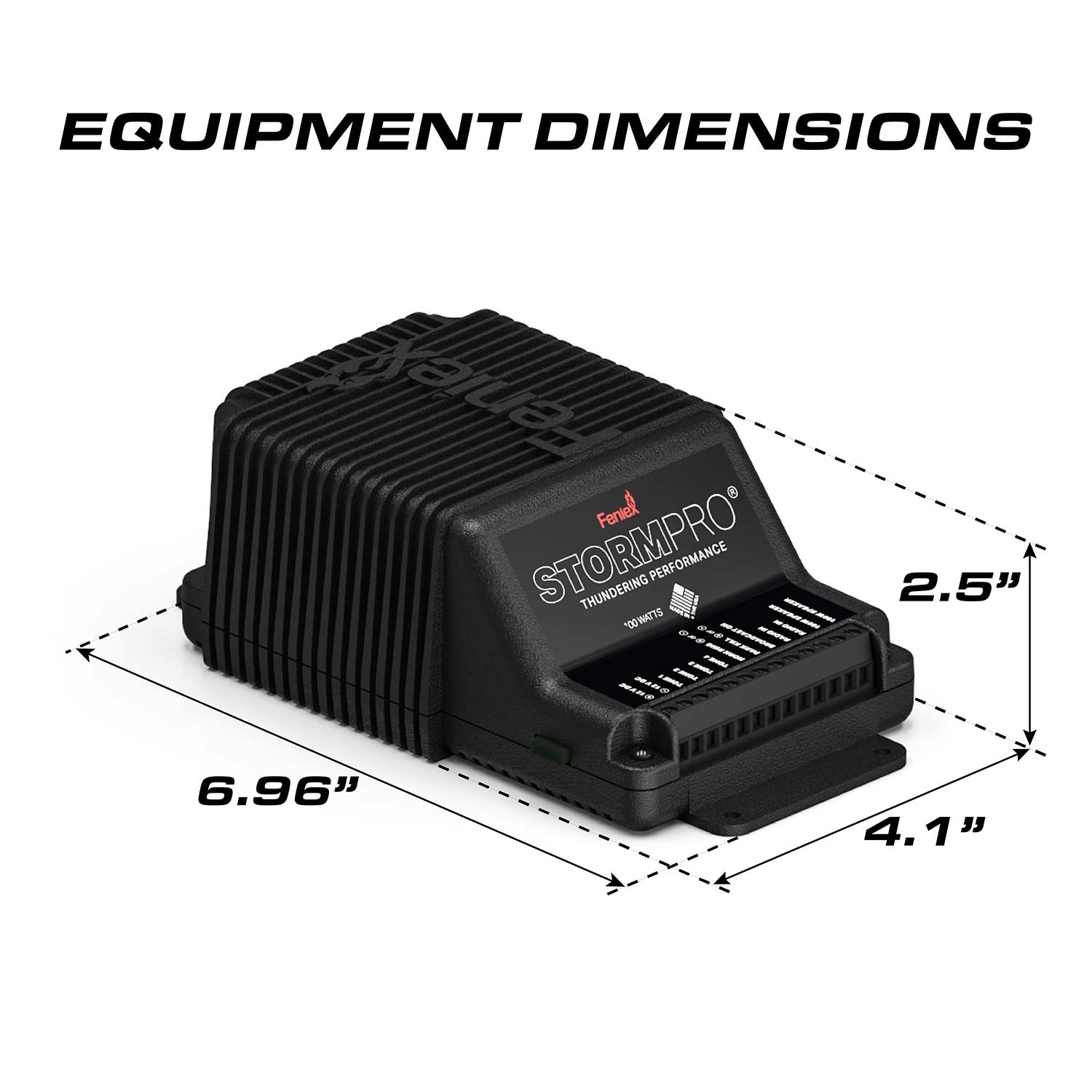 Feniex Storm Pro 100 Watt Siren Full Function Controller Dimensions