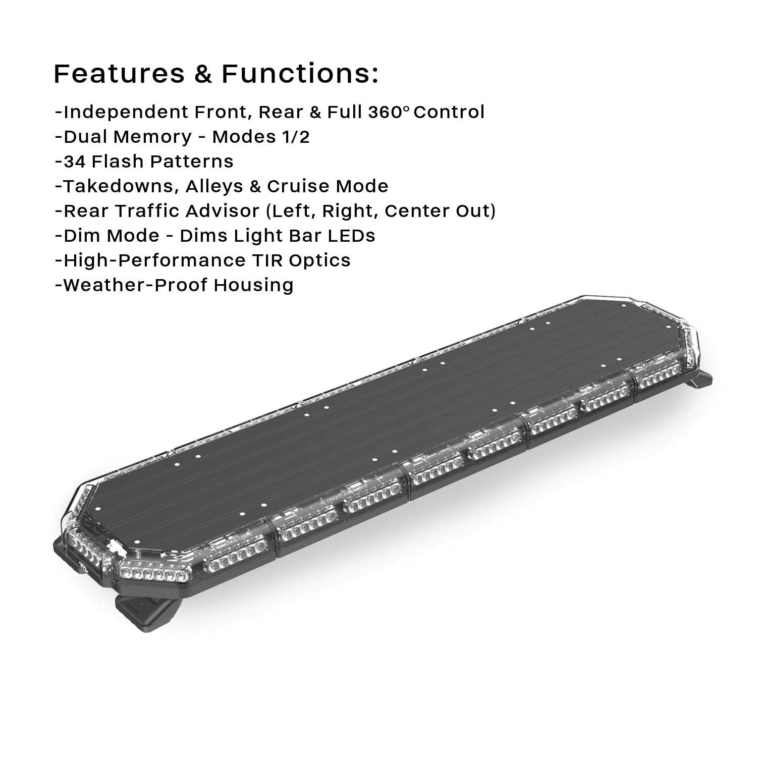 K-Force 47 TIR Full Size LED Light Bar Features