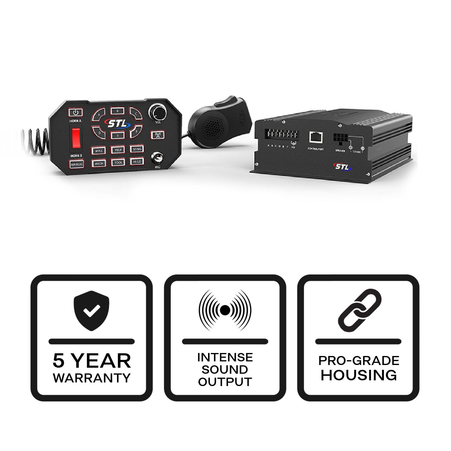 Apex 100 Watt Emergency Vehicle Police Siren Controller Faceplate
