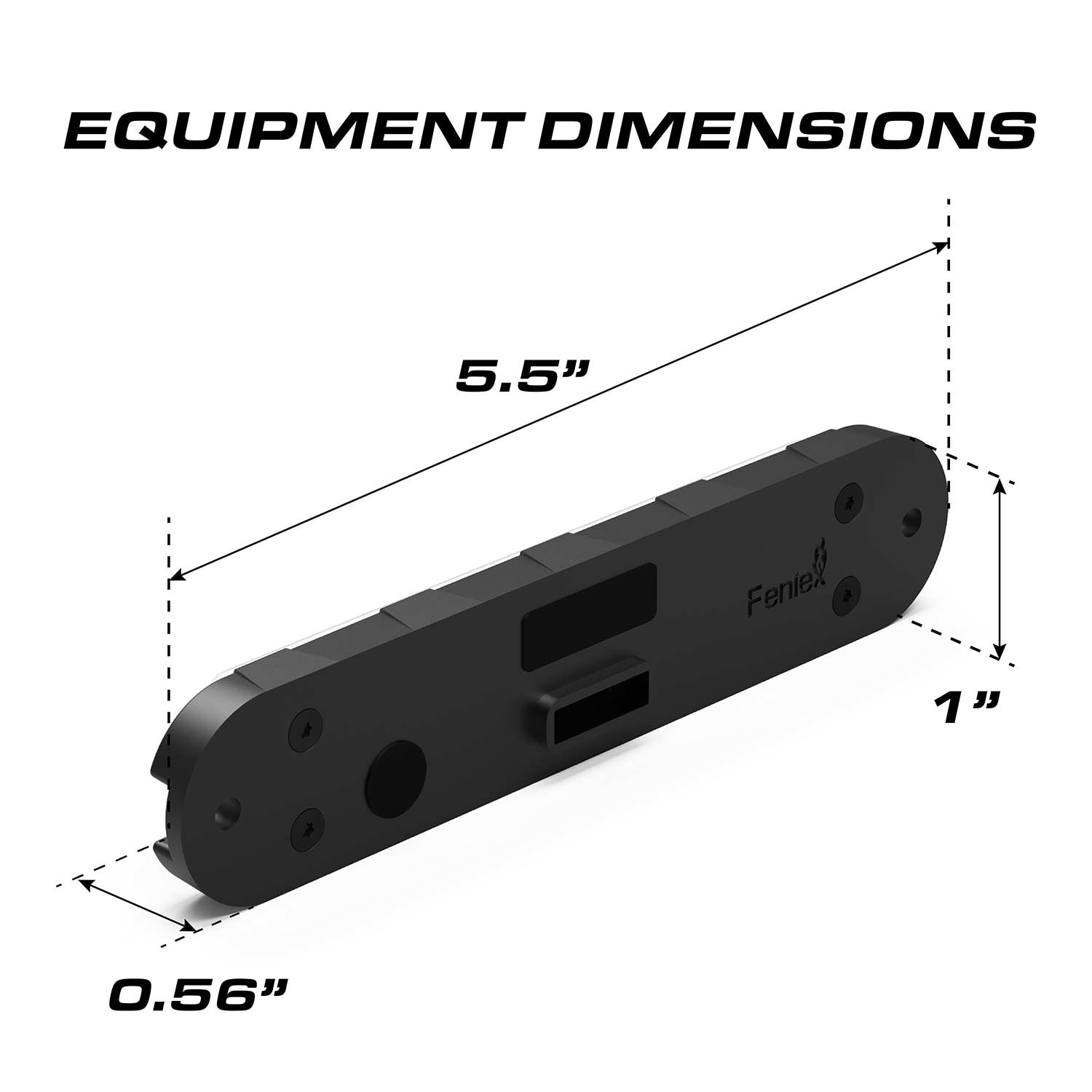 Feniex Q Series Flat LED Surface Mount Grille Light Dimensions