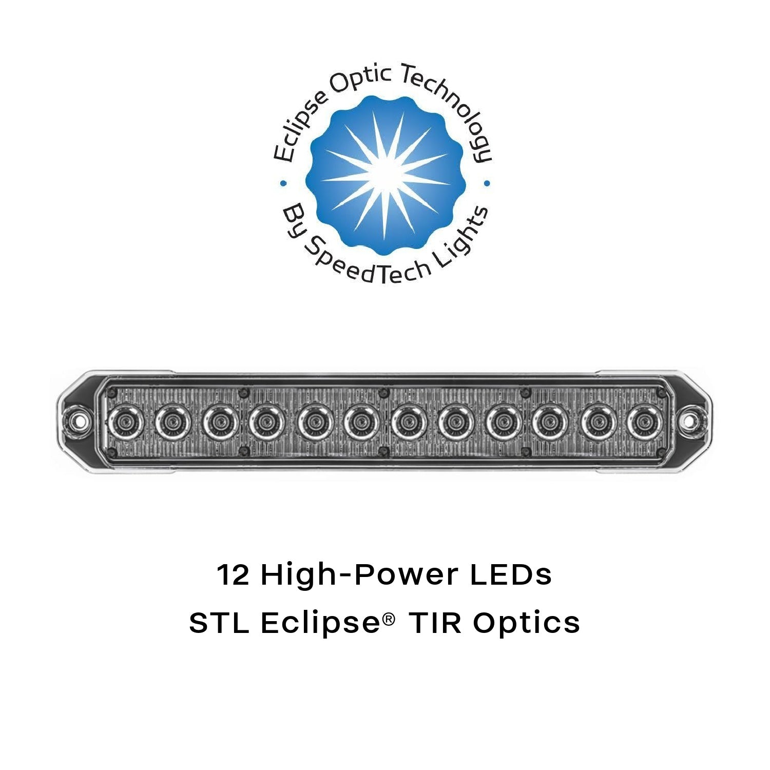 Z-12 TIR LED Surface Mount Warning Light Head Optics