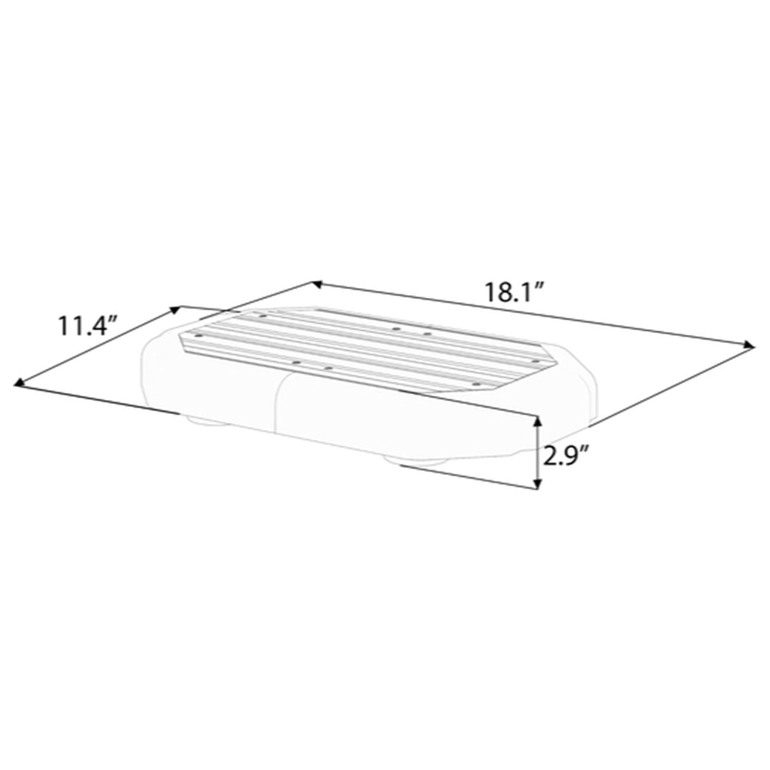 K-Force 18 TIR LED Mini Light Bar Dimensions