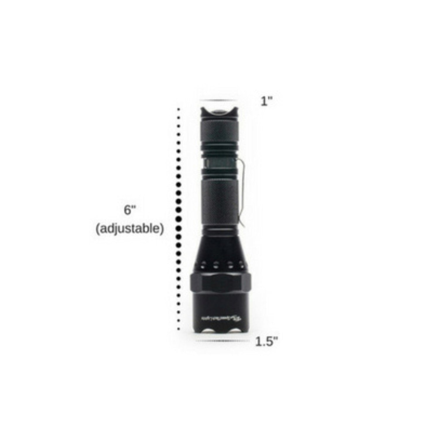 Alter-Beam CREE LED Flashlight Short Dimensions