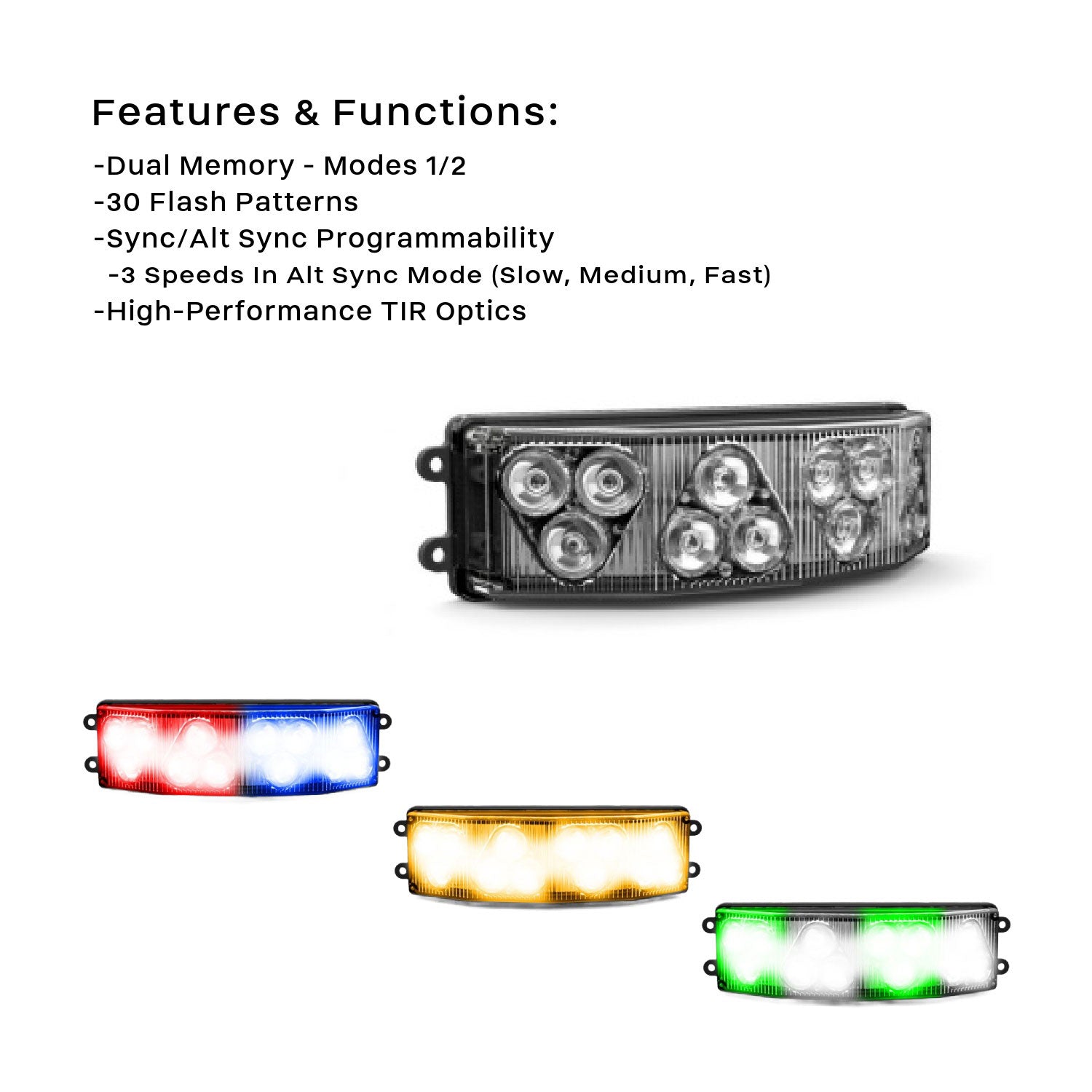 Half Octo LED Surface Mount Side View