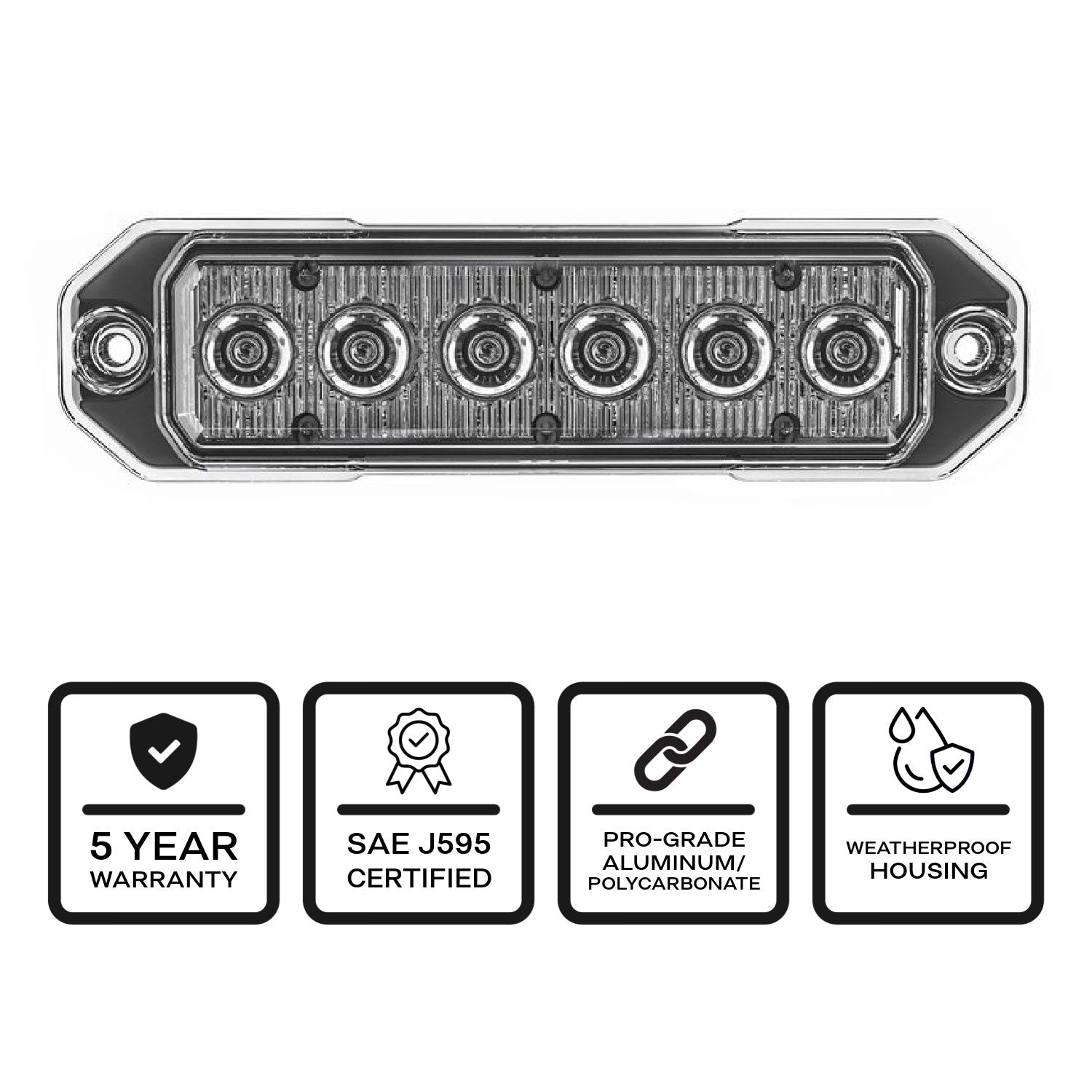 Z-6 TIR LED Surface Mount Warning Light Head AP