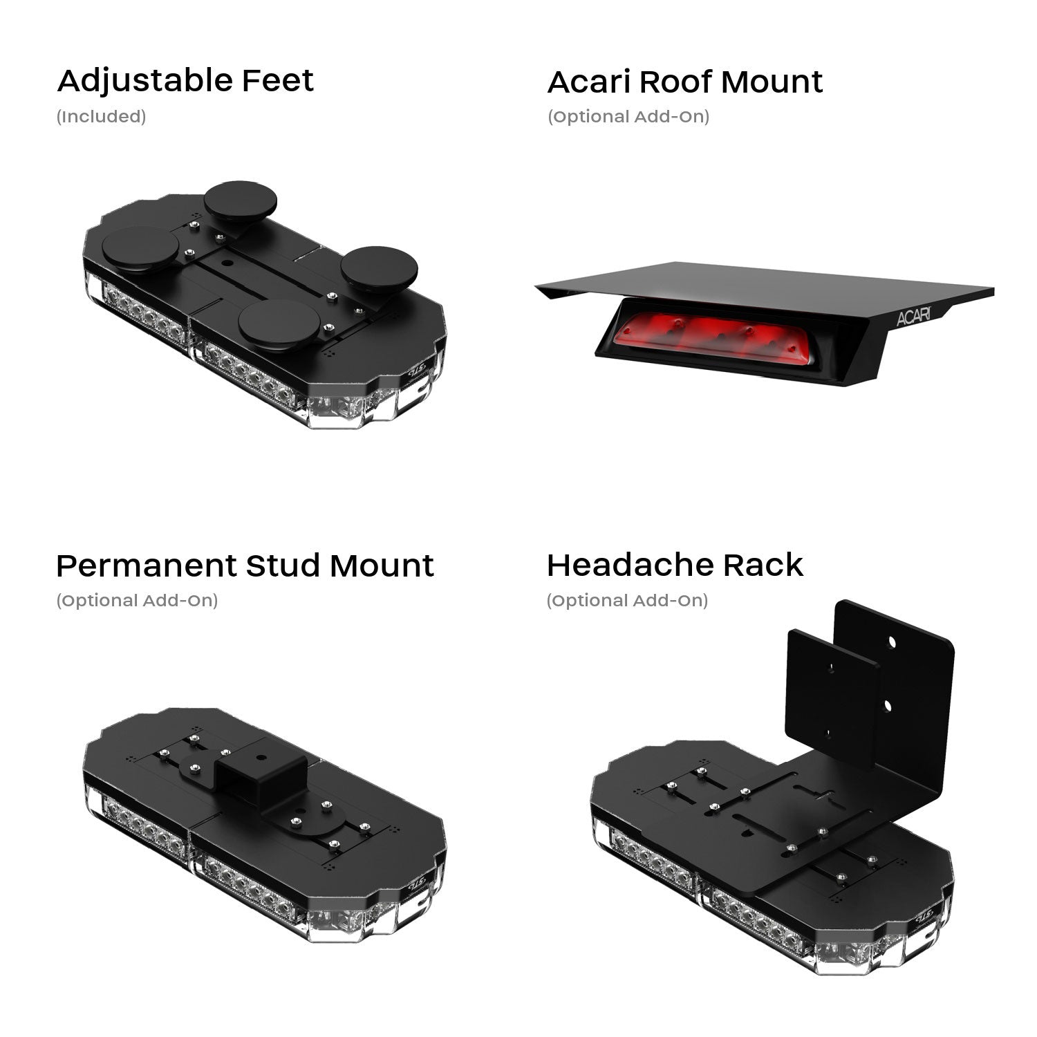 K-Force Micro 14 TIR LED Mini Light Bar Brackets