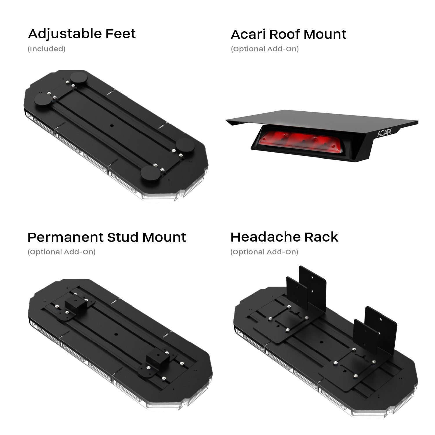 MultiColor K-Force 27 Linear LED Mini Light Bar Brackets
