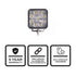 Quad Carbine-18 Dual Color 4" Square Off Road LED Floodlight Side