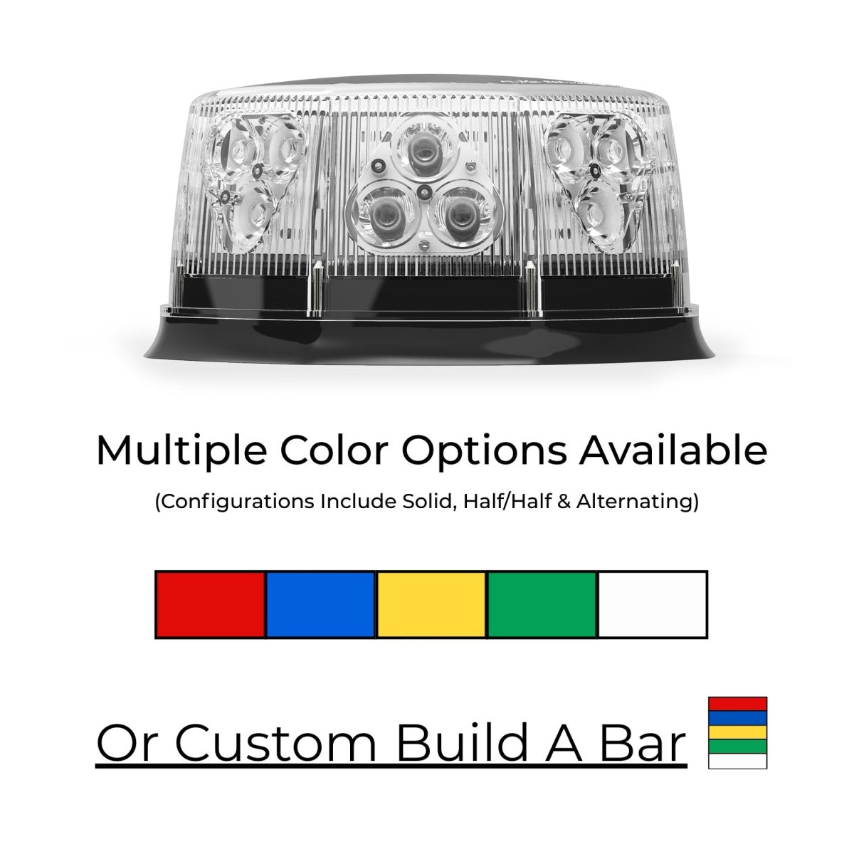 Octo 360 Degree Magnetic Mount LED Beacon Warning Light Colors