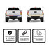 Dual-Row 48" LED Truck Tailgate Warning Light Bar w/ Reverse STD Angle