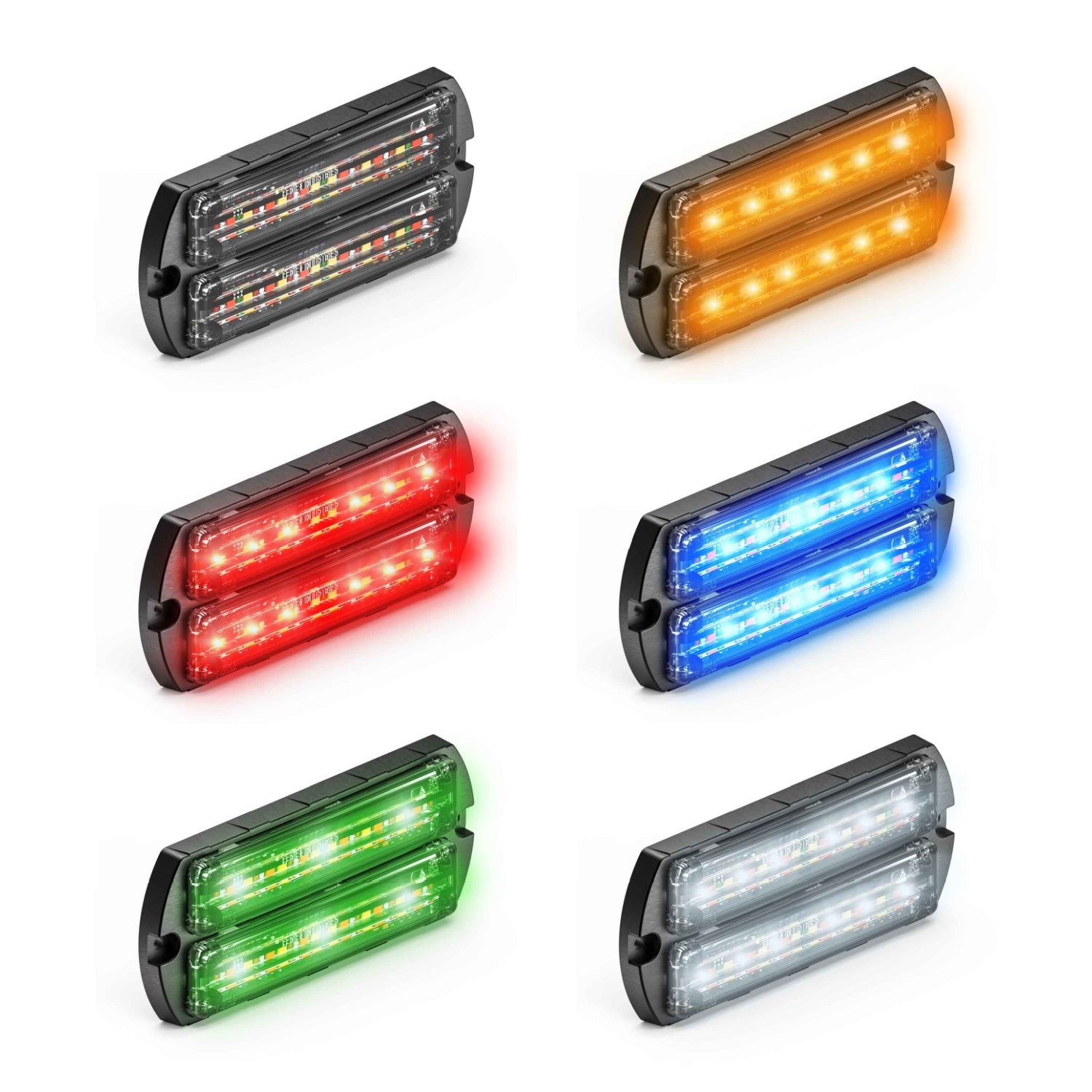 Feniex Q Series Dual Vertical Flat LED Surface Mount Grille Light Color