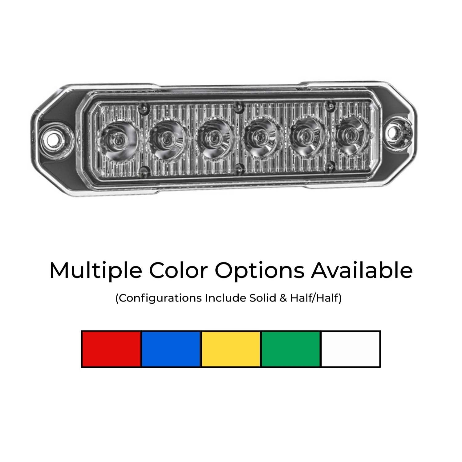 Super Take Down Z-6 TIR LED Surface Mount Warning Light Head Color