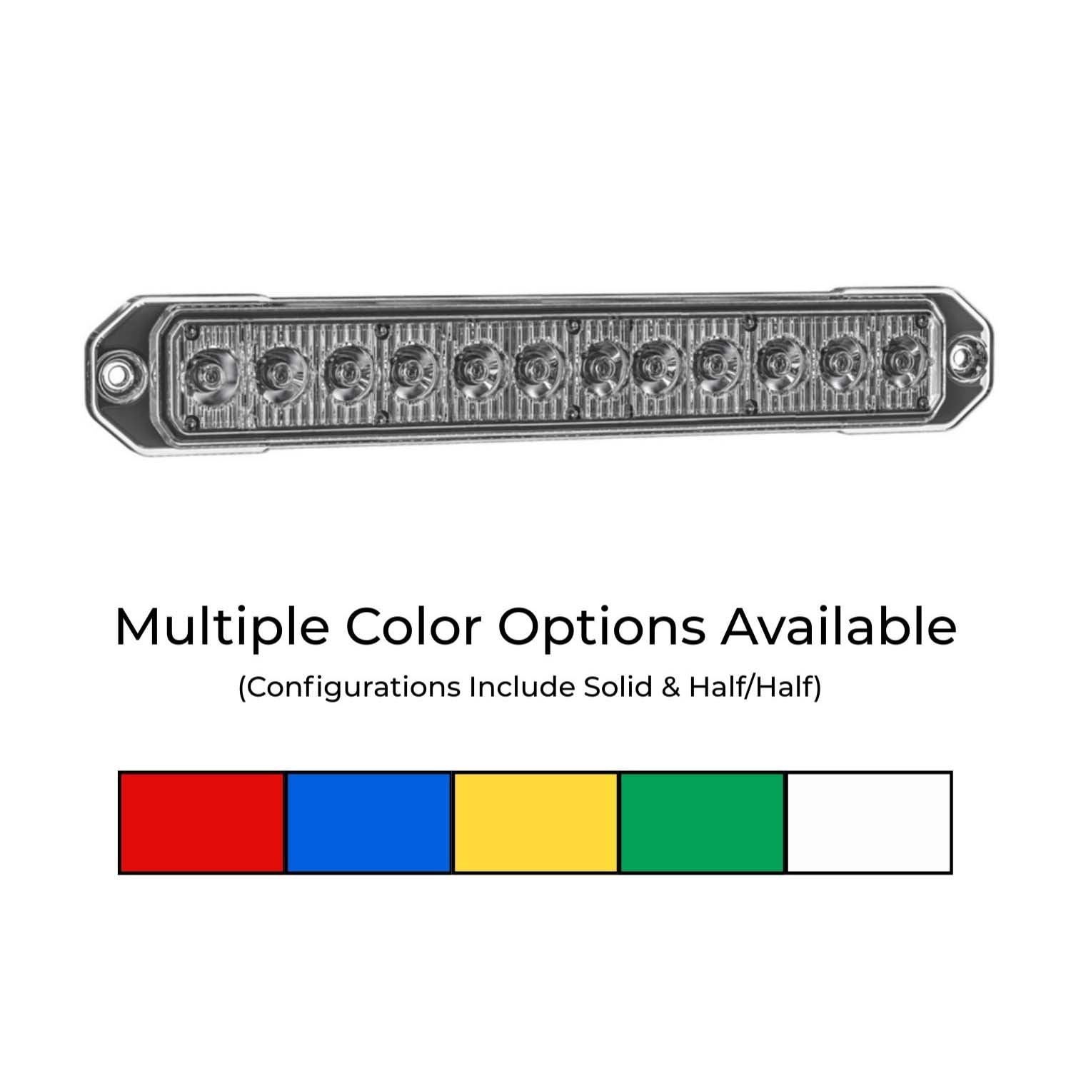Z-12 TIR LED Surface Mount Warning Light Head Color