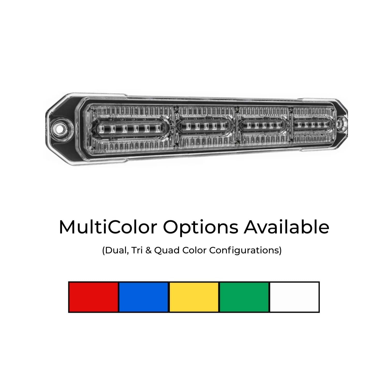 Z-24 Linear LED Surface Mount Warning Light Head Color