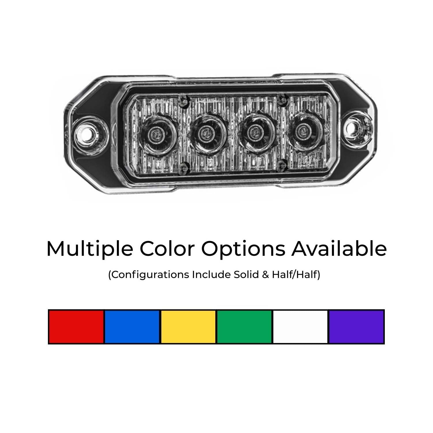 Z-4 TIR LED Surface Mount Warning Light Head Color
